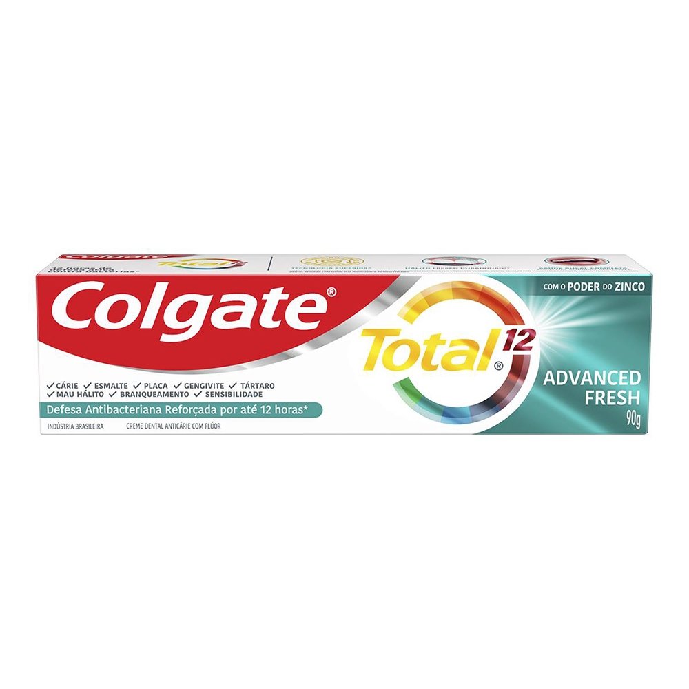 Creme Dental Colgate Total 12 Advanced Fresh 90g Embalagem com 12 Unidades