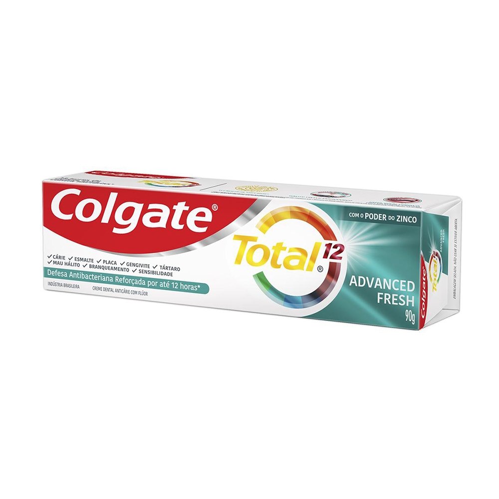 Creme Dental Colgate Total 12 Advanced Fresh 90g Embalagem com 12 Unidades