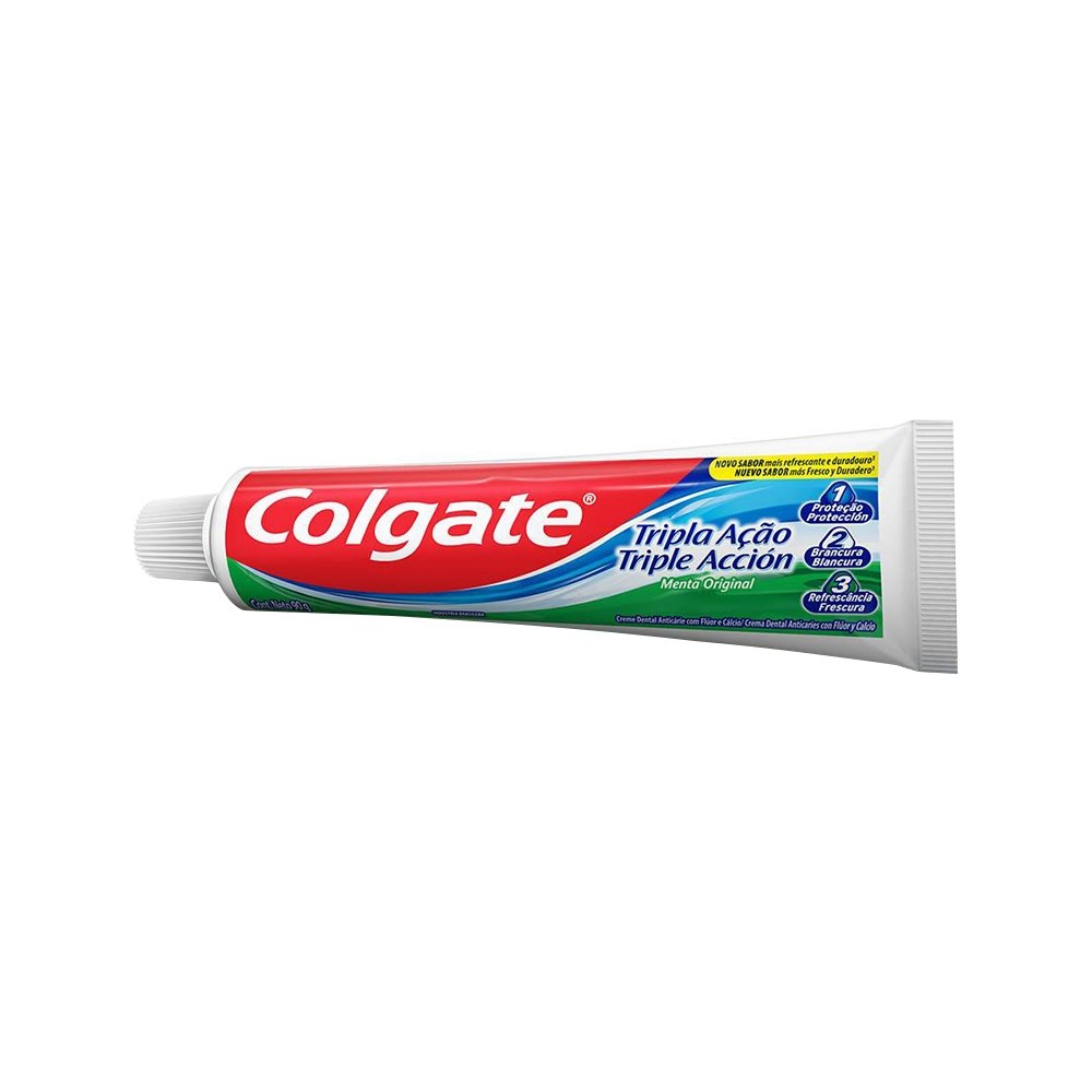 Creme Dental Colgate Tripla Ação 90g - Embalagem com 12 Unidades