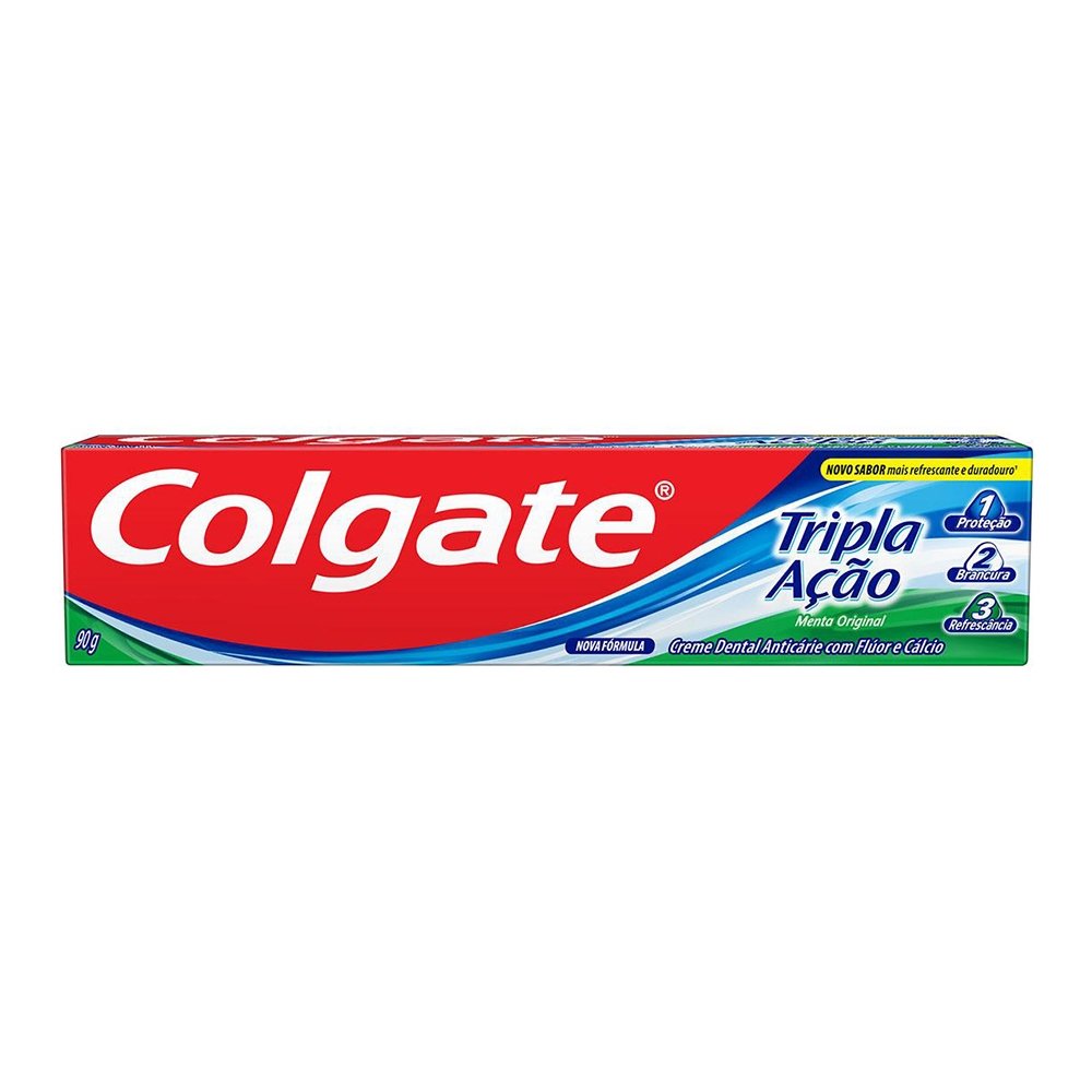 Creme Dental Colgate Tripla Ação 90g - Embalagem com 12 Unidades