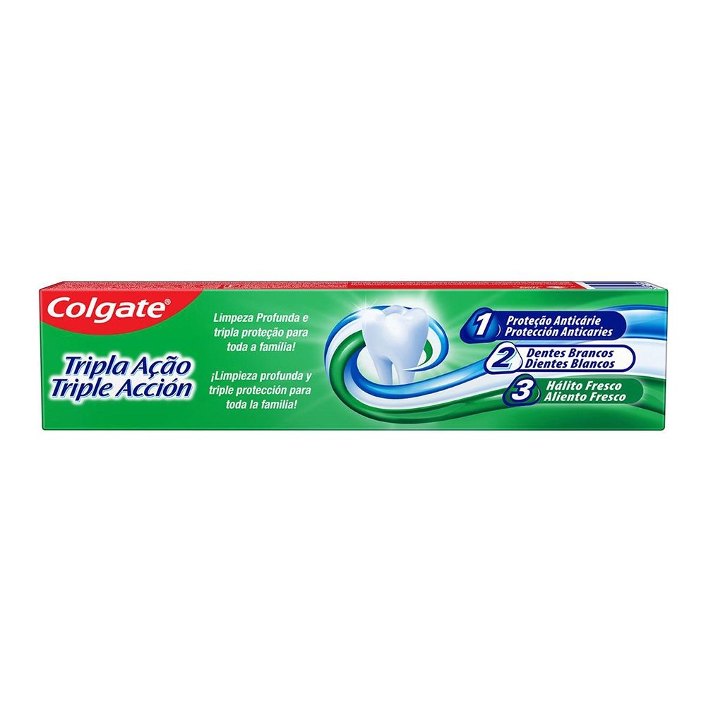 Creme Dental Colgate Tripla Ação 90g - Embalagem com 12 Unidades