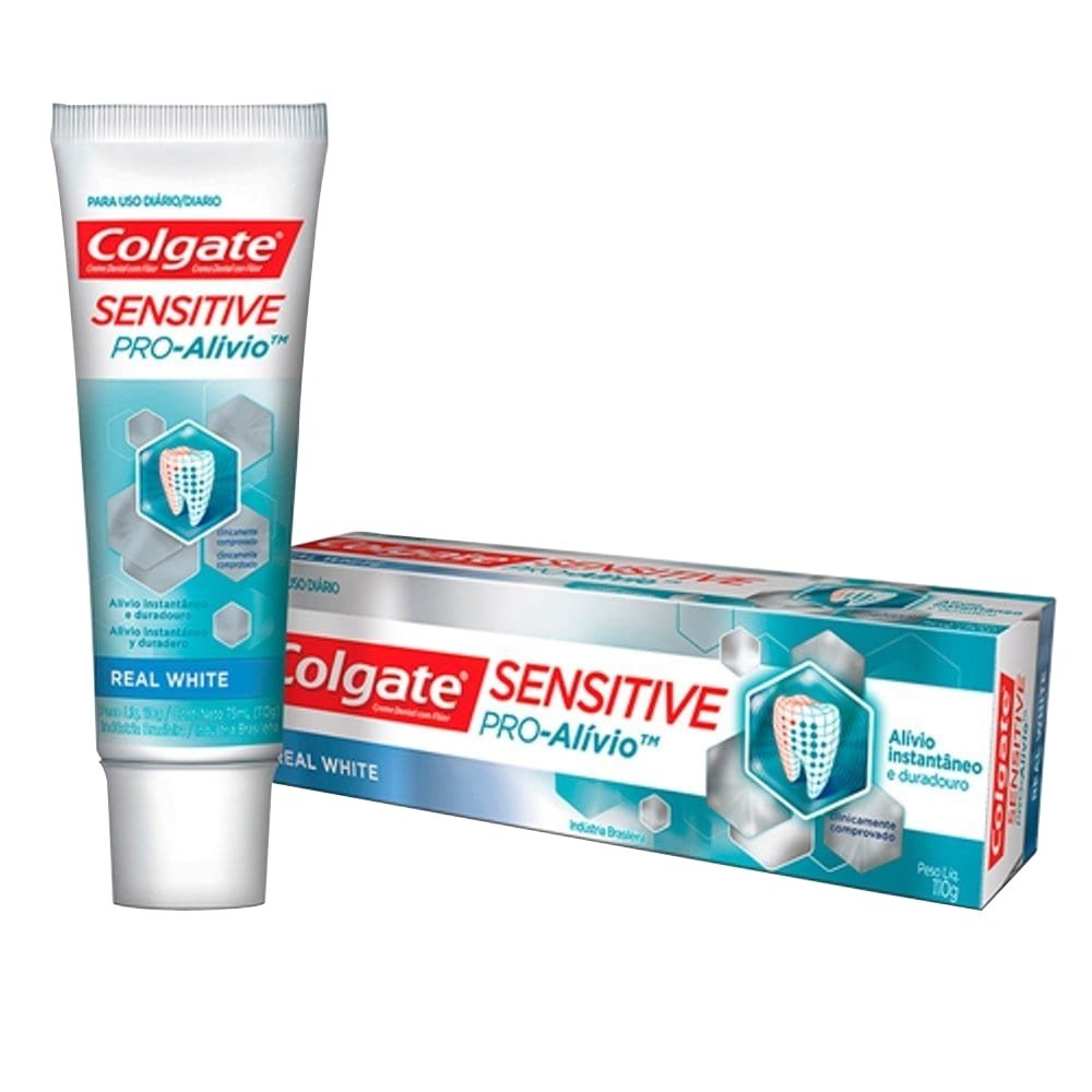 Creme Dental Colgate Sensitive Pro-Alívio Real White 110g