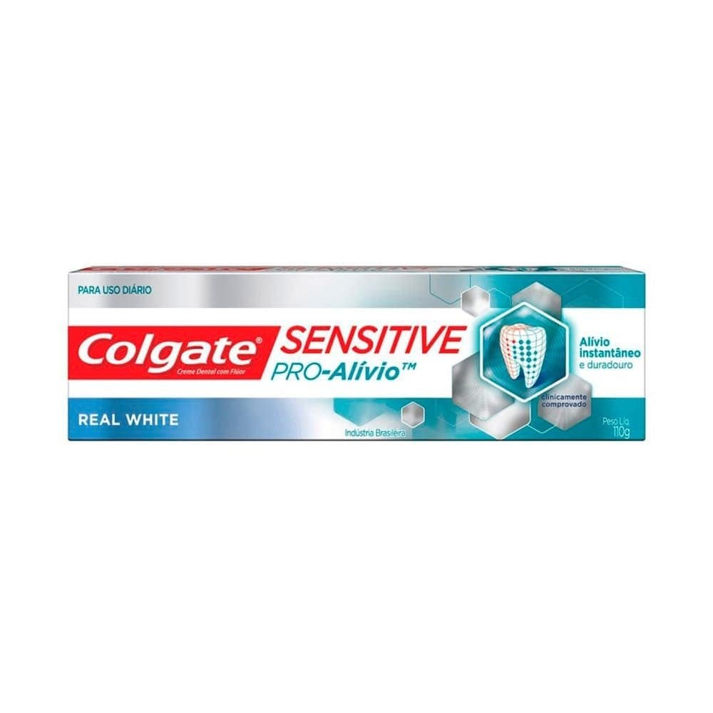 Creme Dental Colgate Sensitive Pro-Alívio Real White 110g