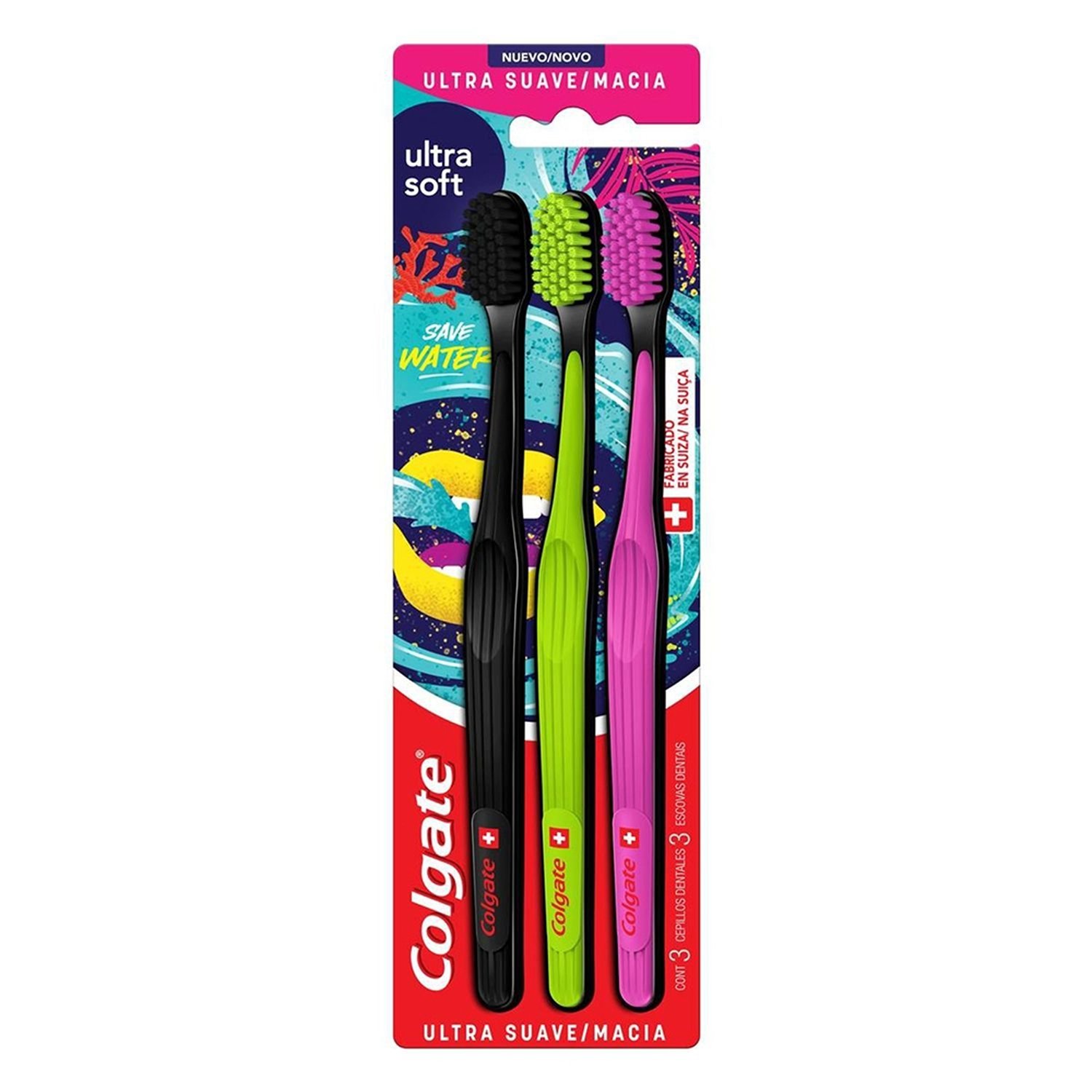 Escova Dental Colgate Ultra Soft Macia Embalagem com 3 Unidades