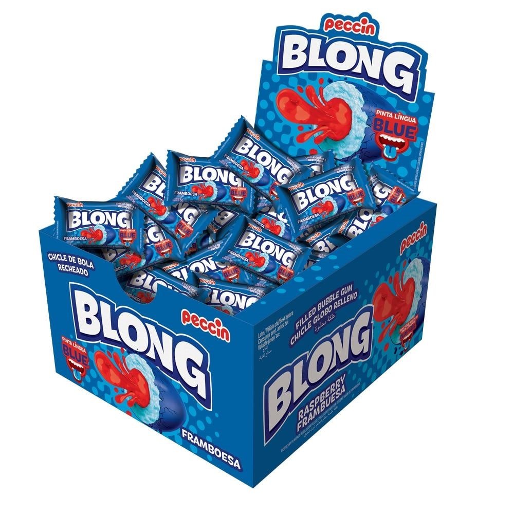 Chiclete Blong Framboesa - Caixa com 40 Unidades