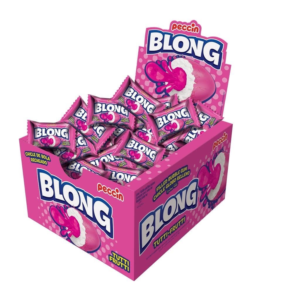 Chiclete Blong Tuti Frutti - Caixa com 40 Unidades