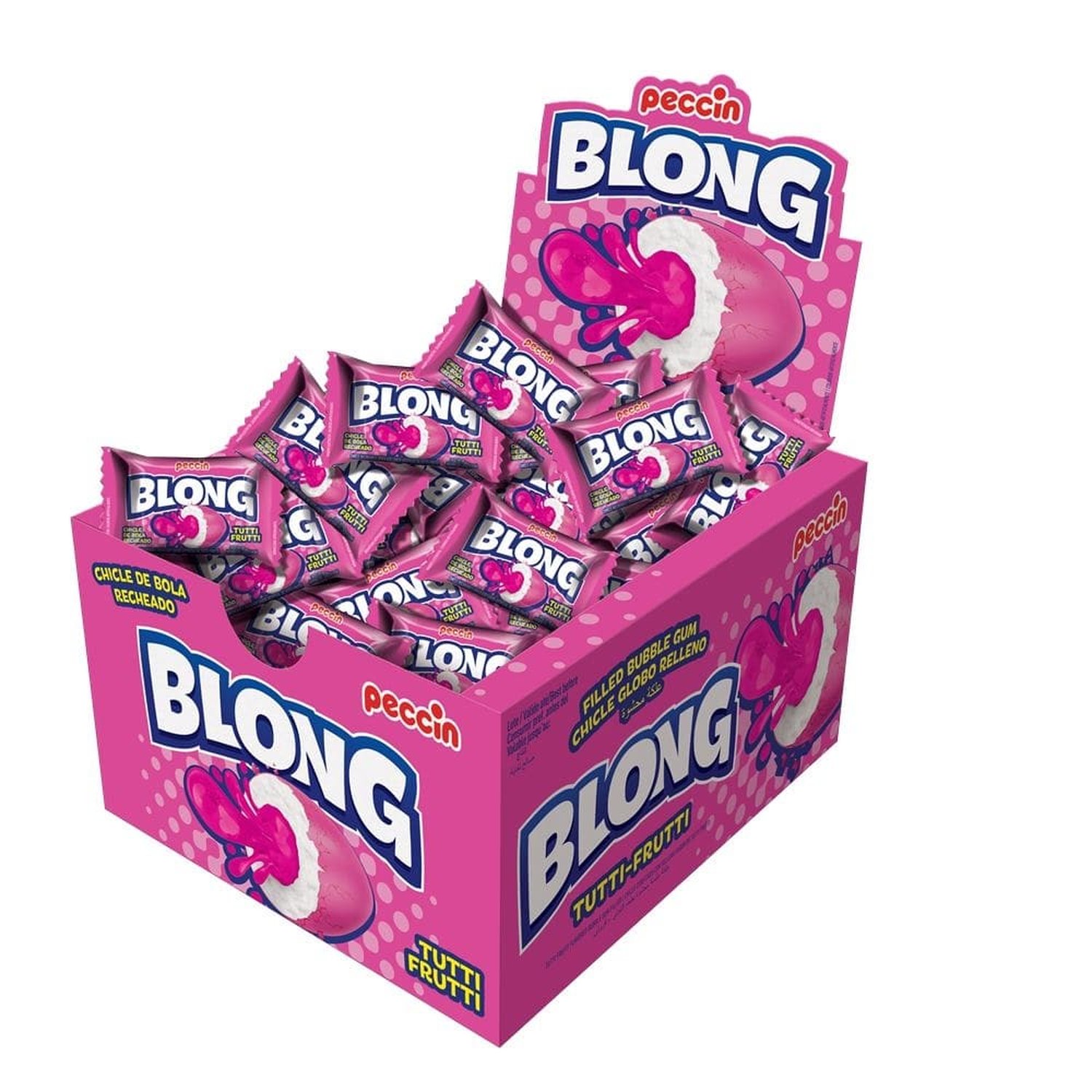 Chiclete Blong Tuti Frutti - Caixa com 40 Unidades