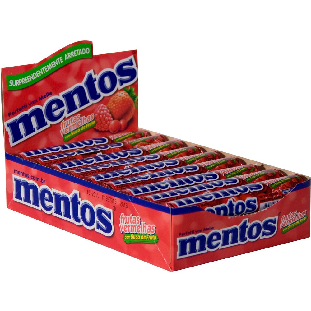 Drops Mentos Frutas Vermelhas Embalagem com 16 Unidades