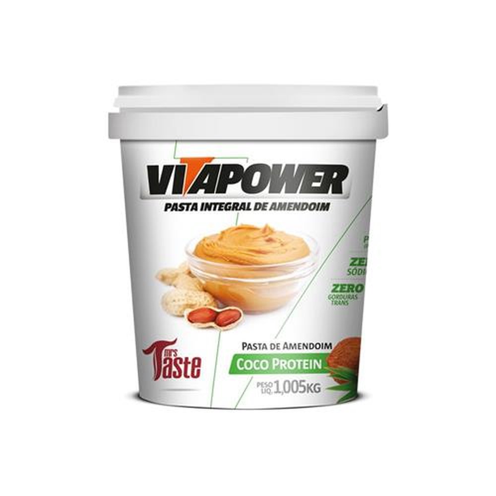 Pasta de amendoim com coco protein Vitapower 1,005Kg