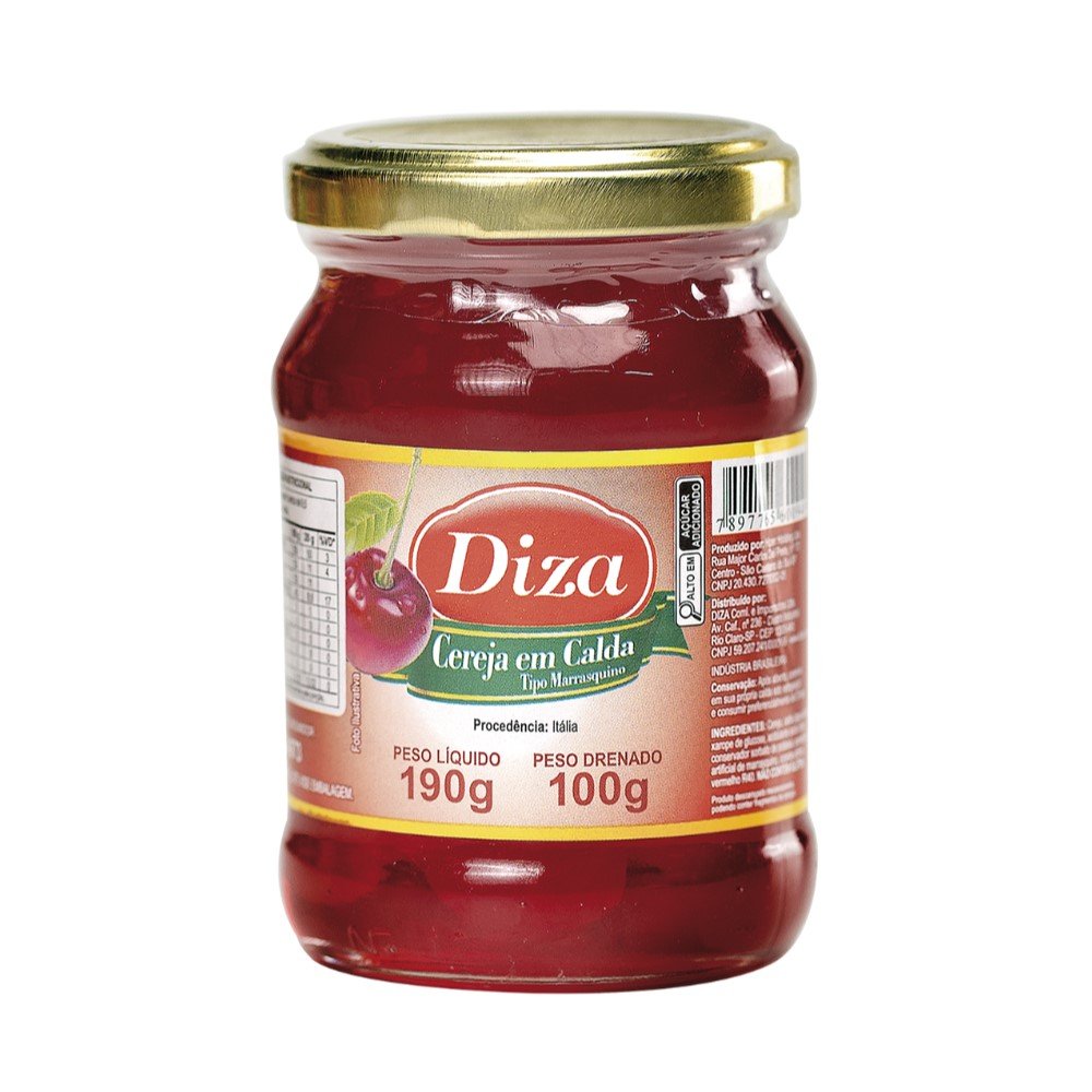 Cereja Marrasquino Vidro 100g - Caixa com 12 Unidades