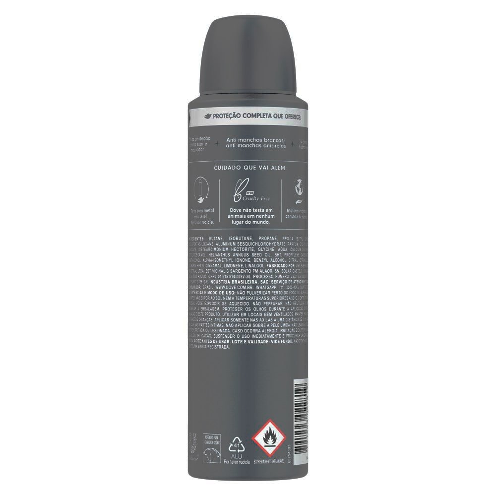 Desodorante Dove Aerossol Men Invisible Dry 150ml