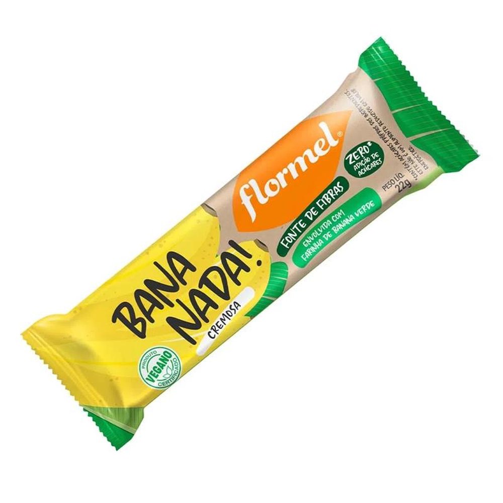 Bananada Cremosa Flormel, Zero açúcar - Caixa com 20 Unidades de 22g cada