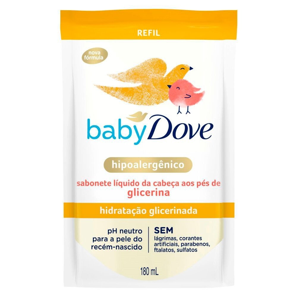 Sabonete Líquido Dove Baby Hidratação Glicerinada Refil 180ml
