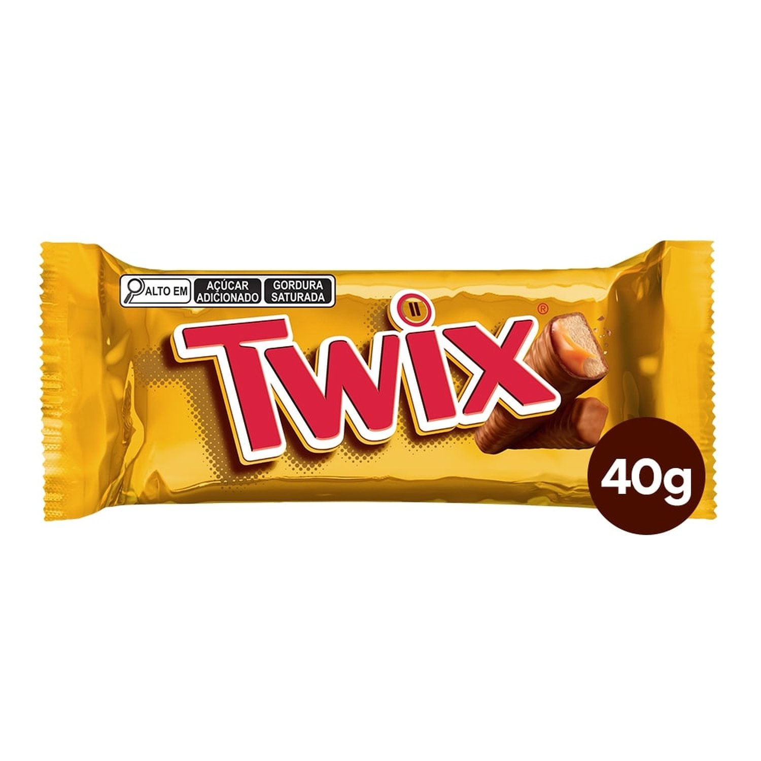 Chocolate Twix Original 40g - Embalagem com 18 Unidades