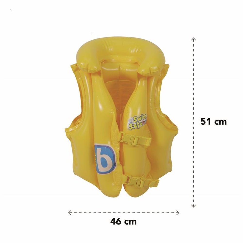 Colete Inflável Swim Safe Abc Amarelo 51 X 46 cm Bel