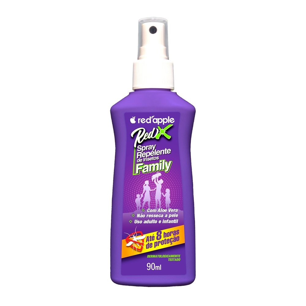 Repelente de Insetos Red Apple - Spray Redx Deet Family 90ml