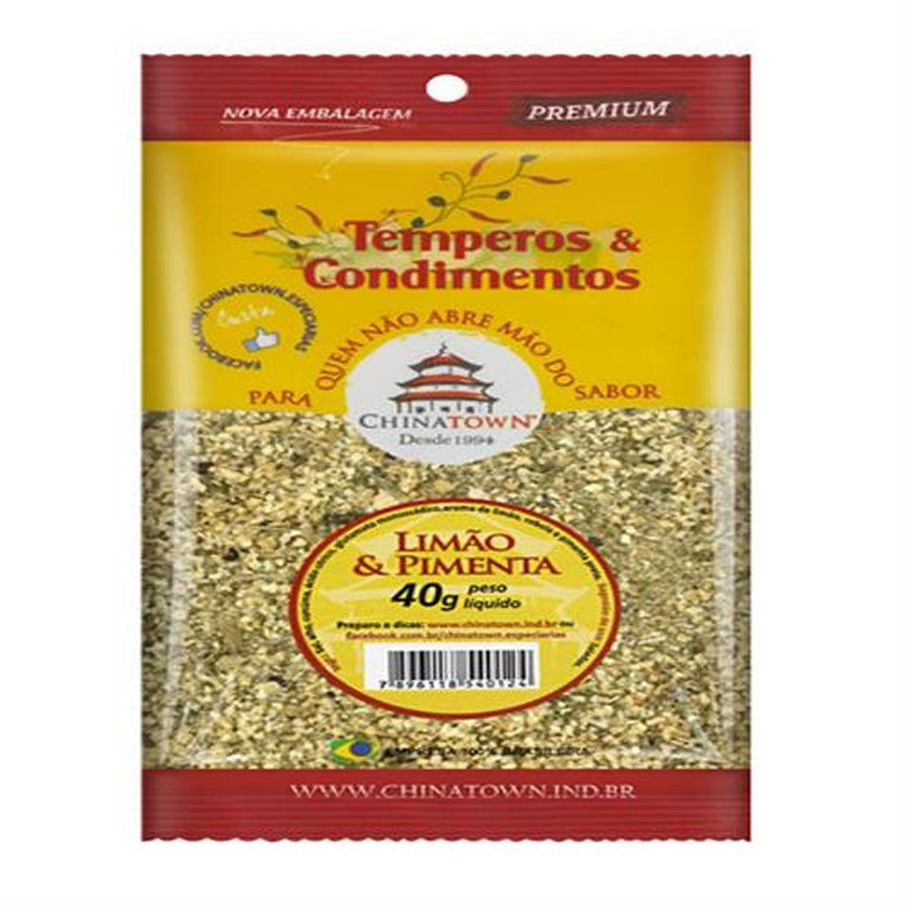 Limão e Pimenta - Caixa com 20 unidades com 40 g cada.