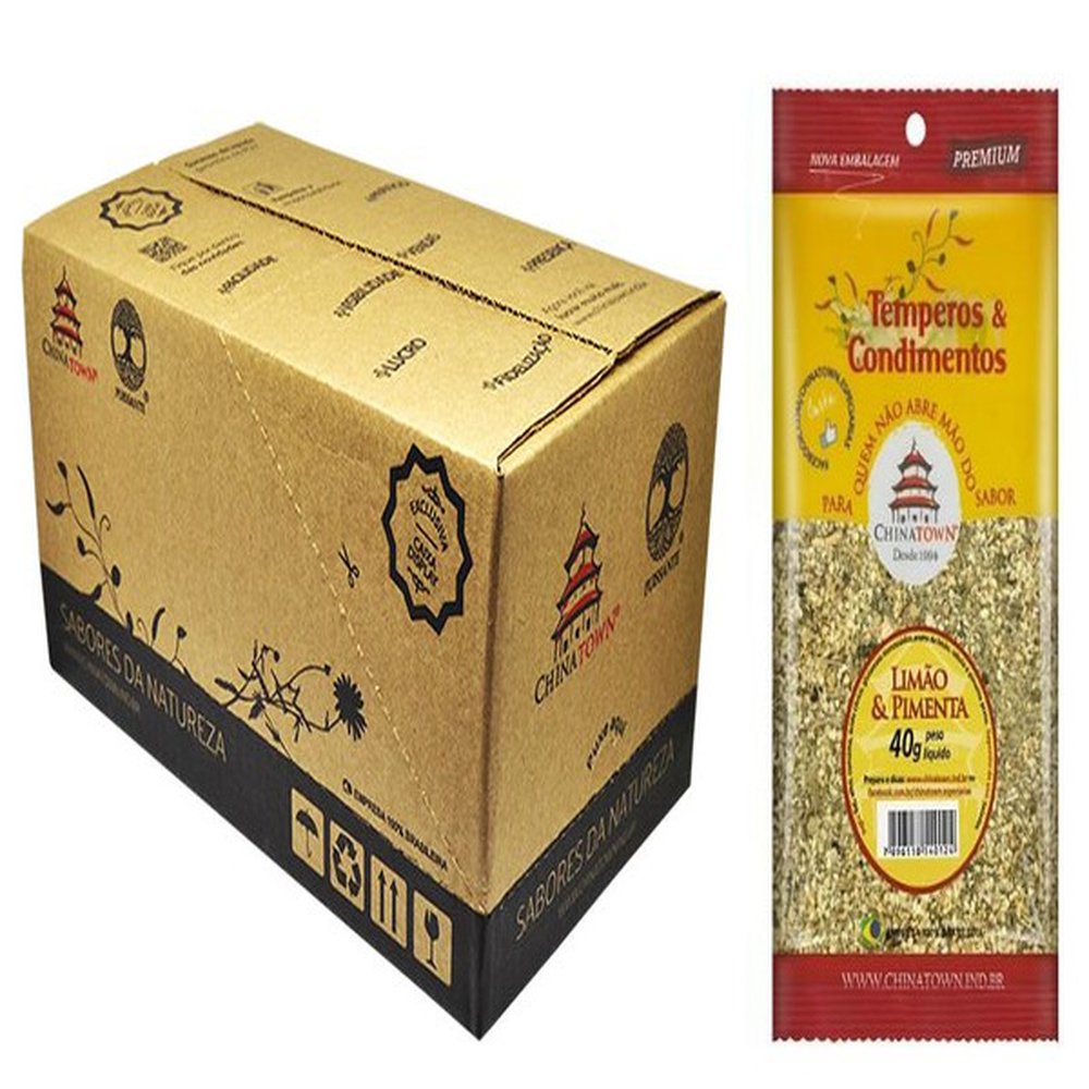 Limão e Pimenta - Caixa com 20 unidades com 40 g cada.
