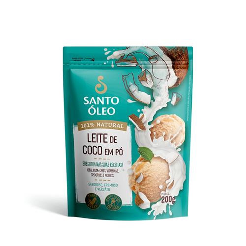 Leite de coco em pó Santo Óleo 200g