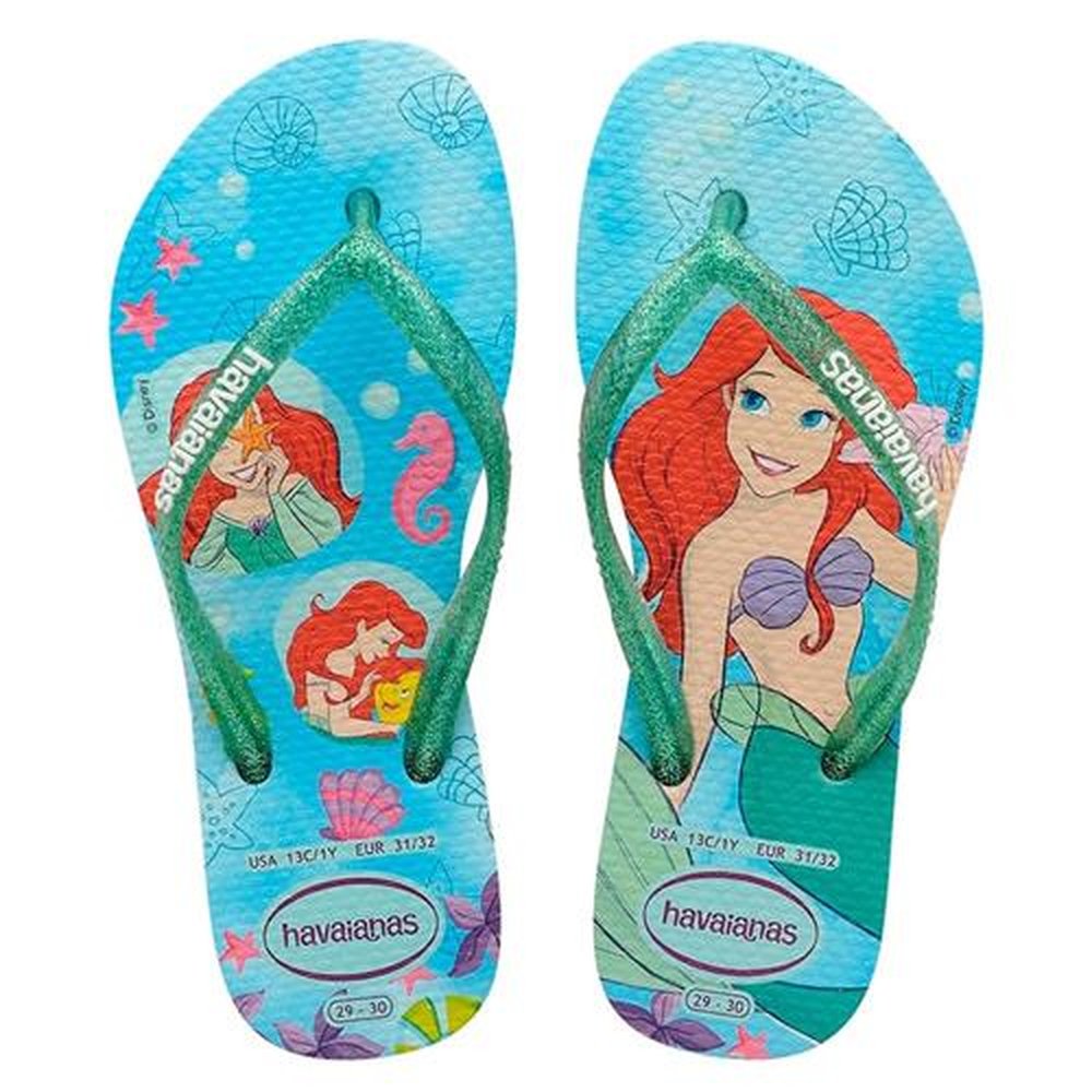Havaianas Kids Slim Princess Branco/Verde Trevo 35/6