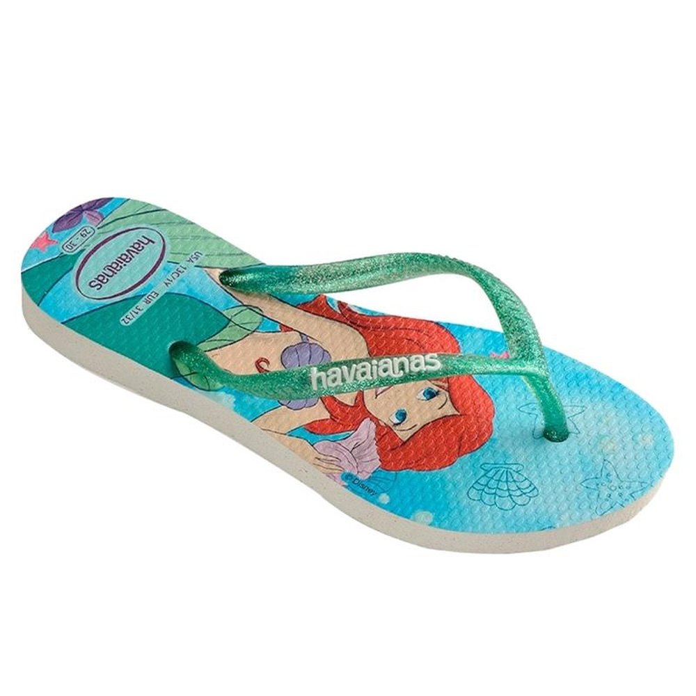 Havaianas Kids Slim Princess Branco/Verde Trevo 35/6