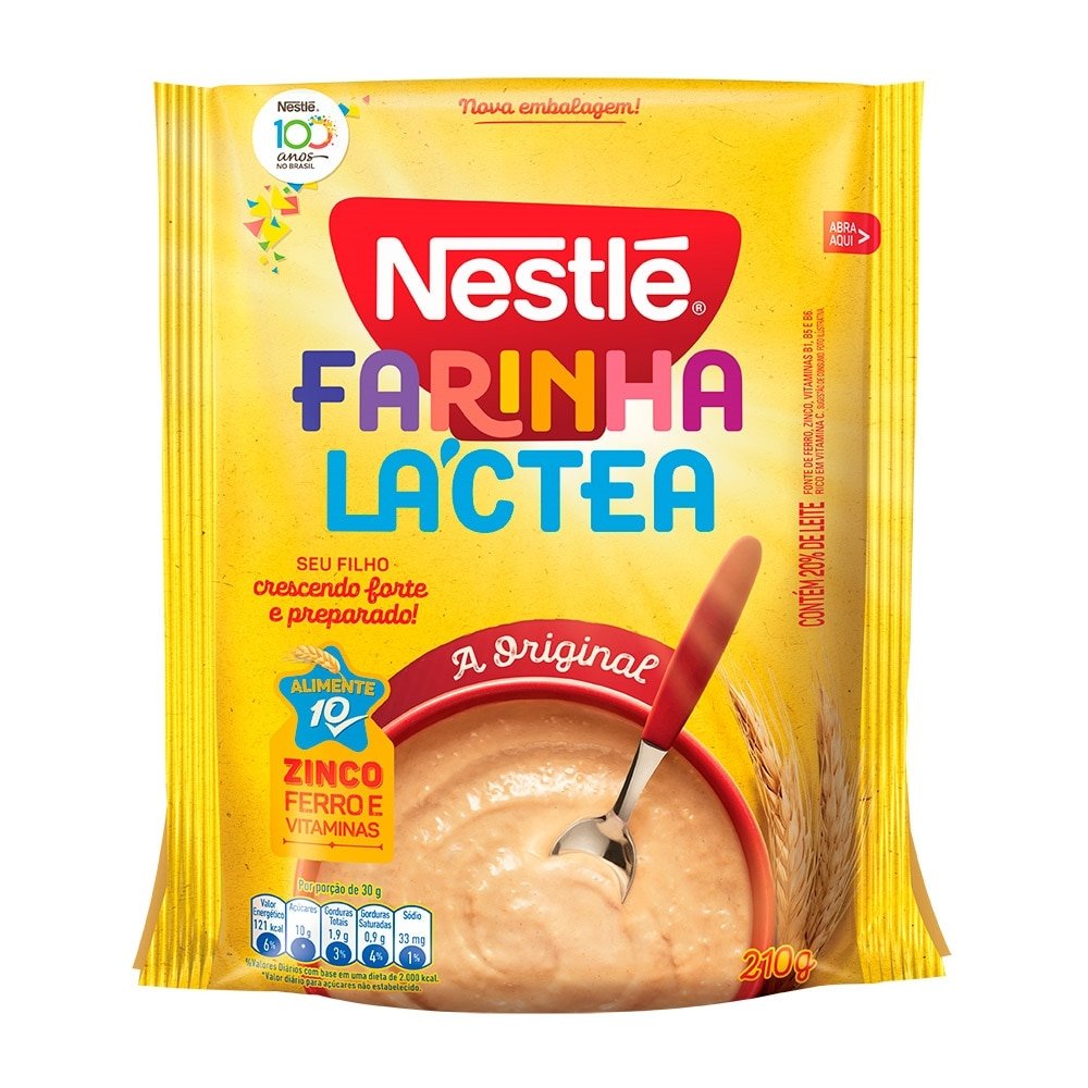 Farinha Láctea Nestlé Tradicional 210g Embalagem com 24 Unidades