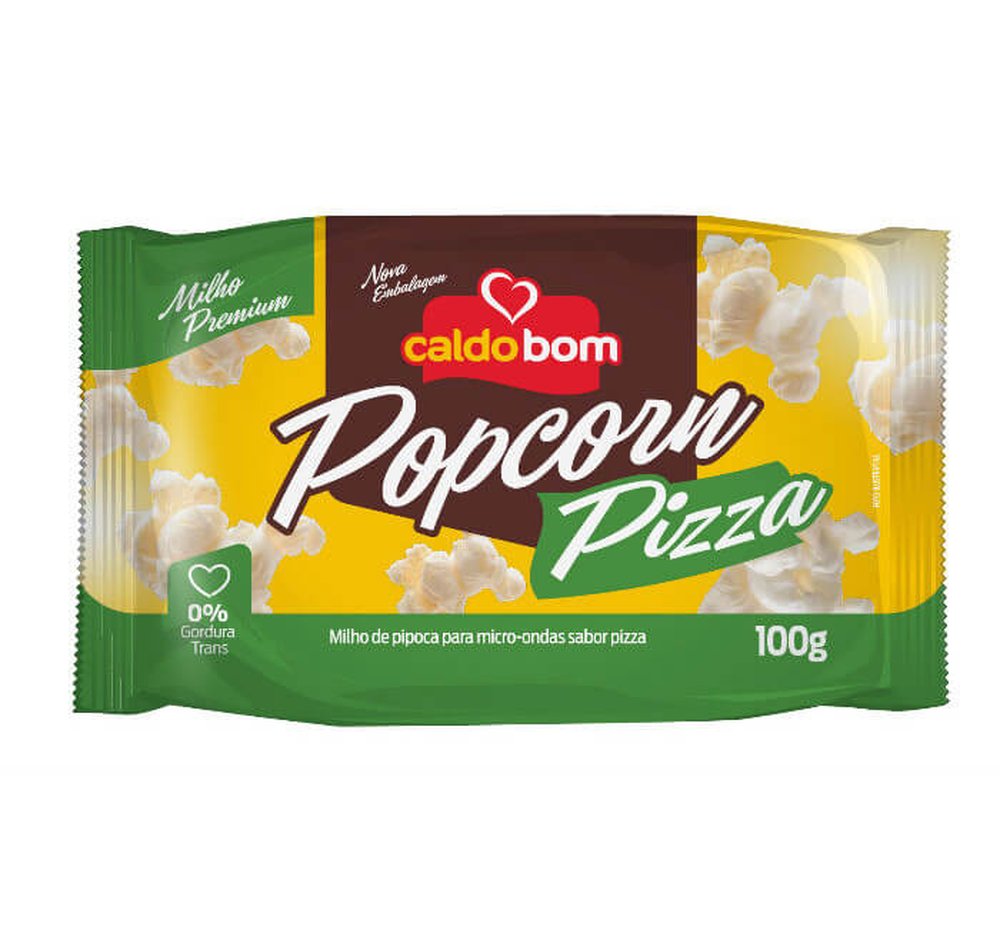Pipoca de microondas sabor pizza 100g - caldo bom (embalagem contém 36 unidades)