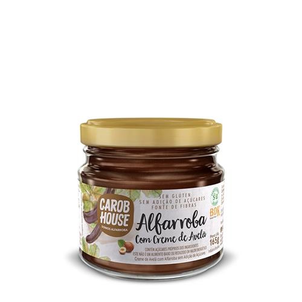 Alfarroba com Creme de Avelã 165g Unidade Carob House