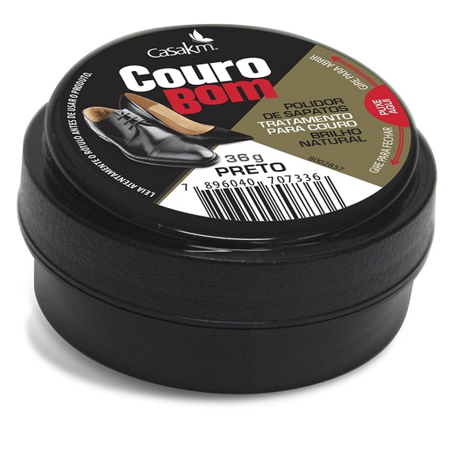 Cera Calcados Couro Bom Creme Preto 1X36gr