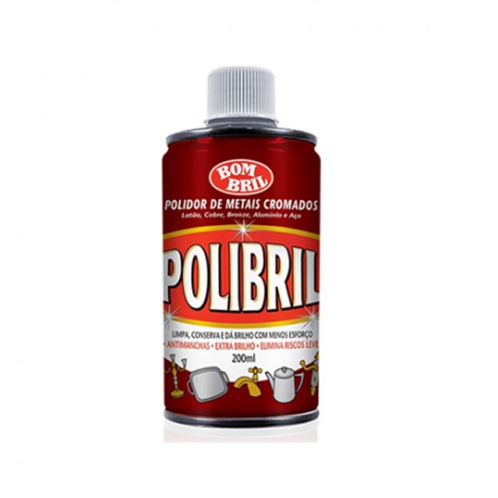 Polidor De Metais Cromados 200ml Polibri