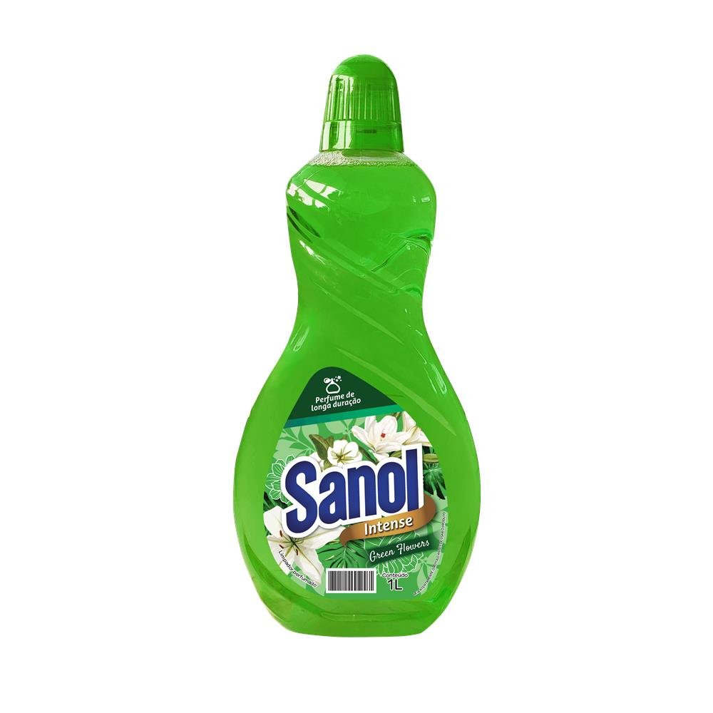 Limpador Perfumado Sanol Intense Green Flowers 12X1L