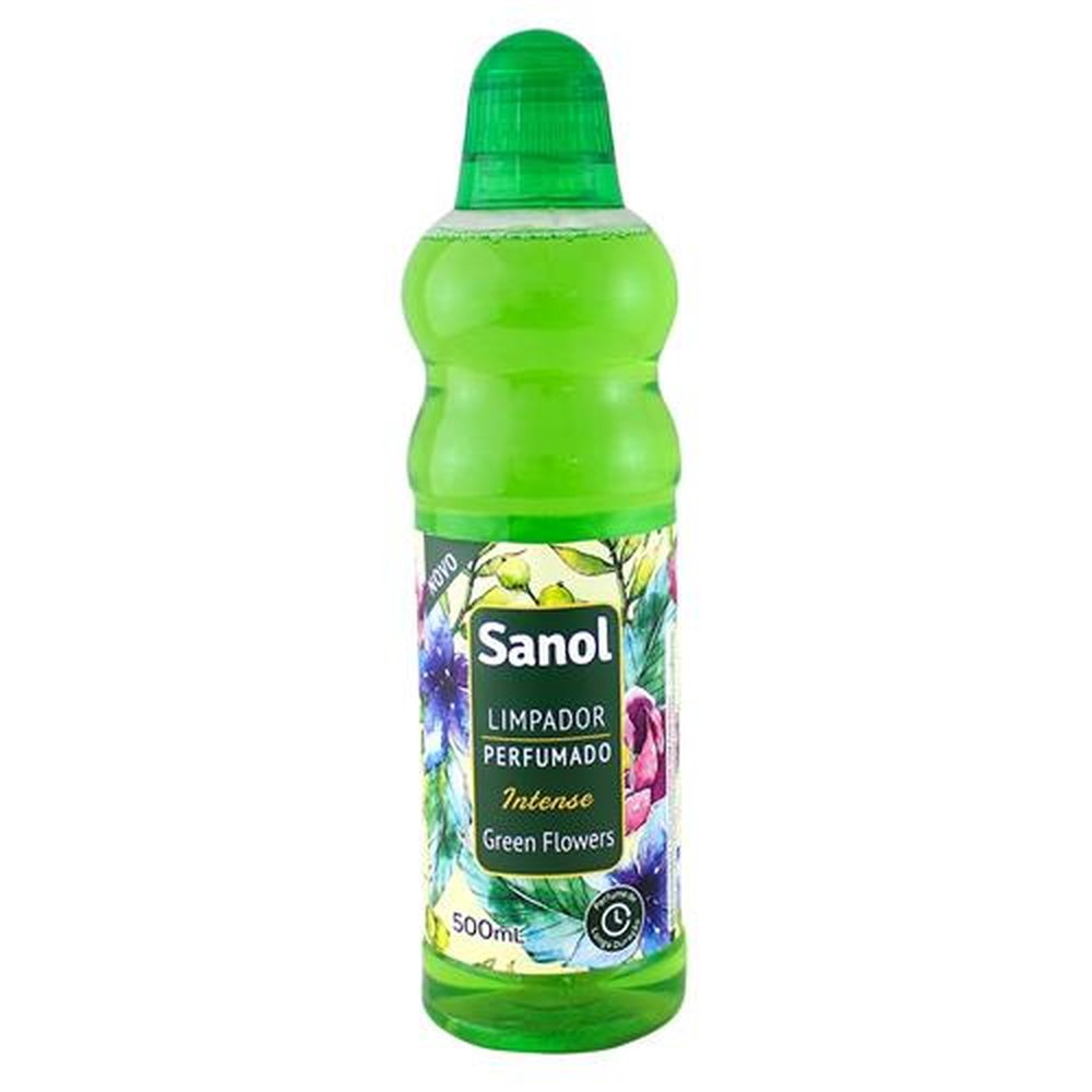 Limpador Perfumado Sanol Green Flowers 12X500Ml