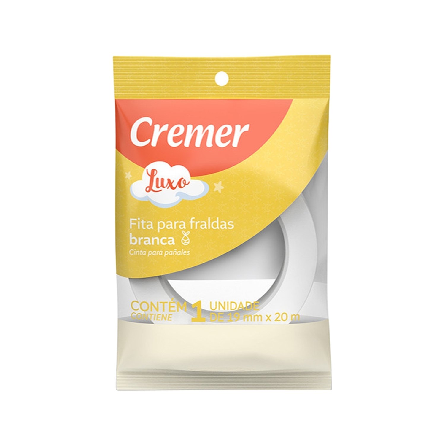 Fita Cremer Para Fralda 19mmx20m Branca