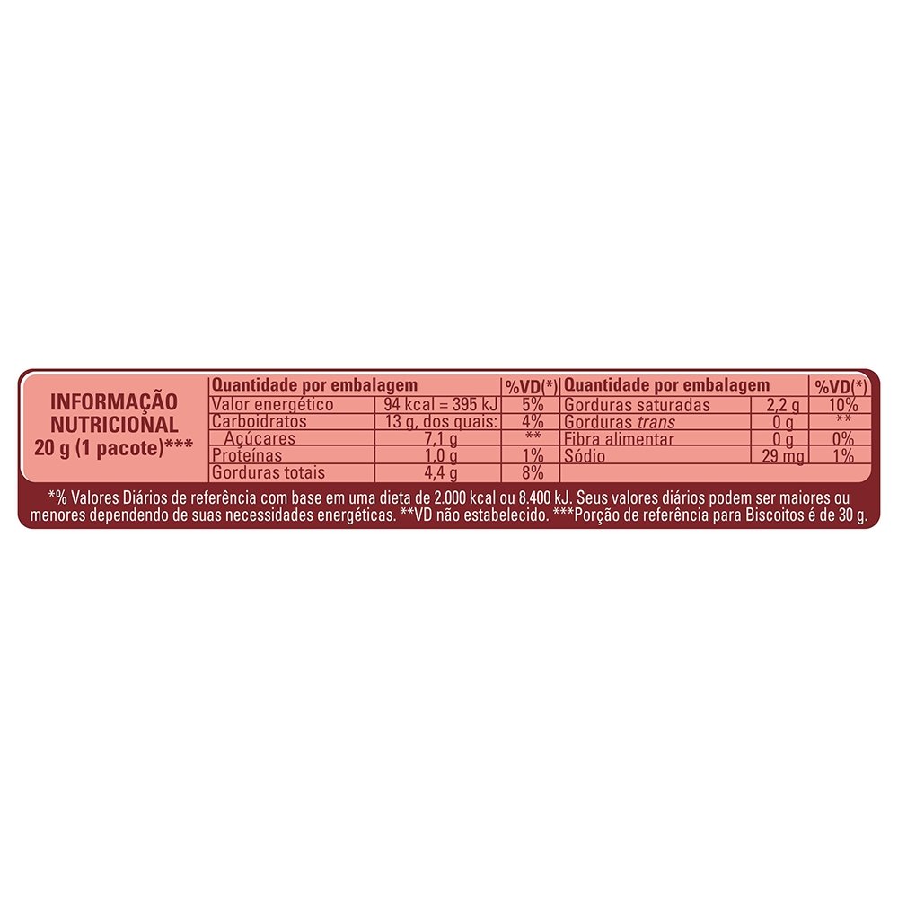 Biscoito Cookies Nestlé Classic Chocolate com Gotas de Chocolate 60g- Embalagem com 52 Unidades