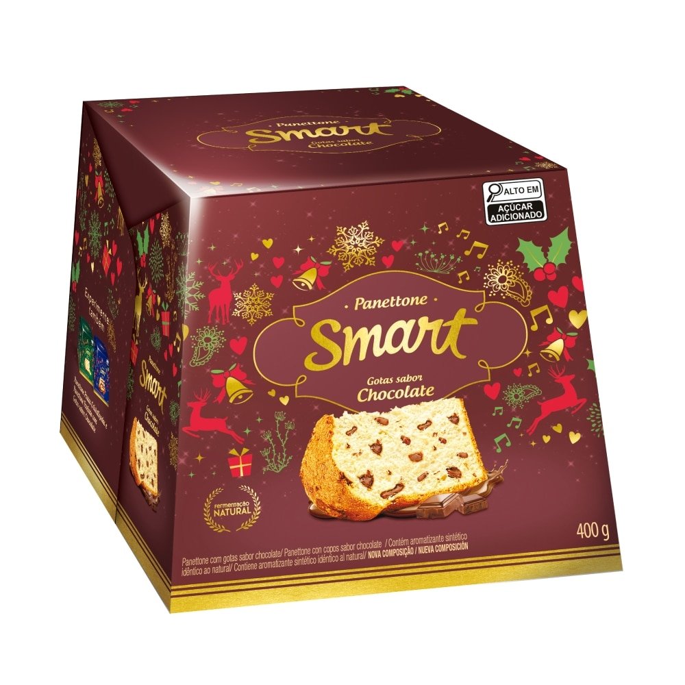 Panetone Gotas de Chocolate Smart 400g