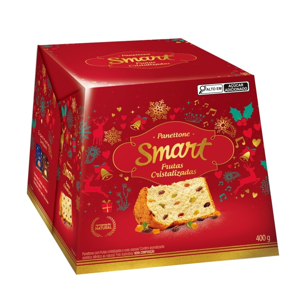 Panetone Frutas Cristalizadas Smart 400g