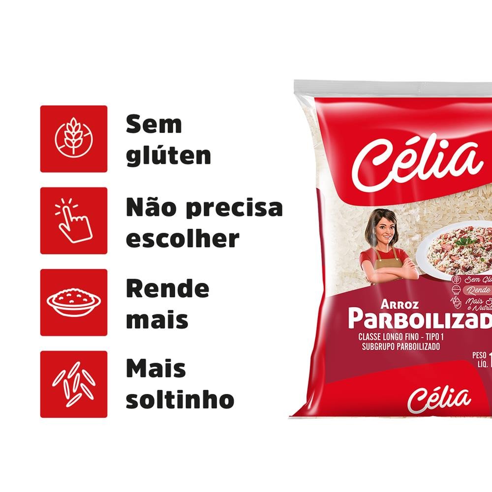 Arroz Célia Parboilizado 30X1kg