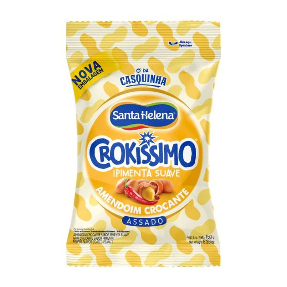 Crokíssimo Amendoim Crocante Pimenta Suave 150G Pacote