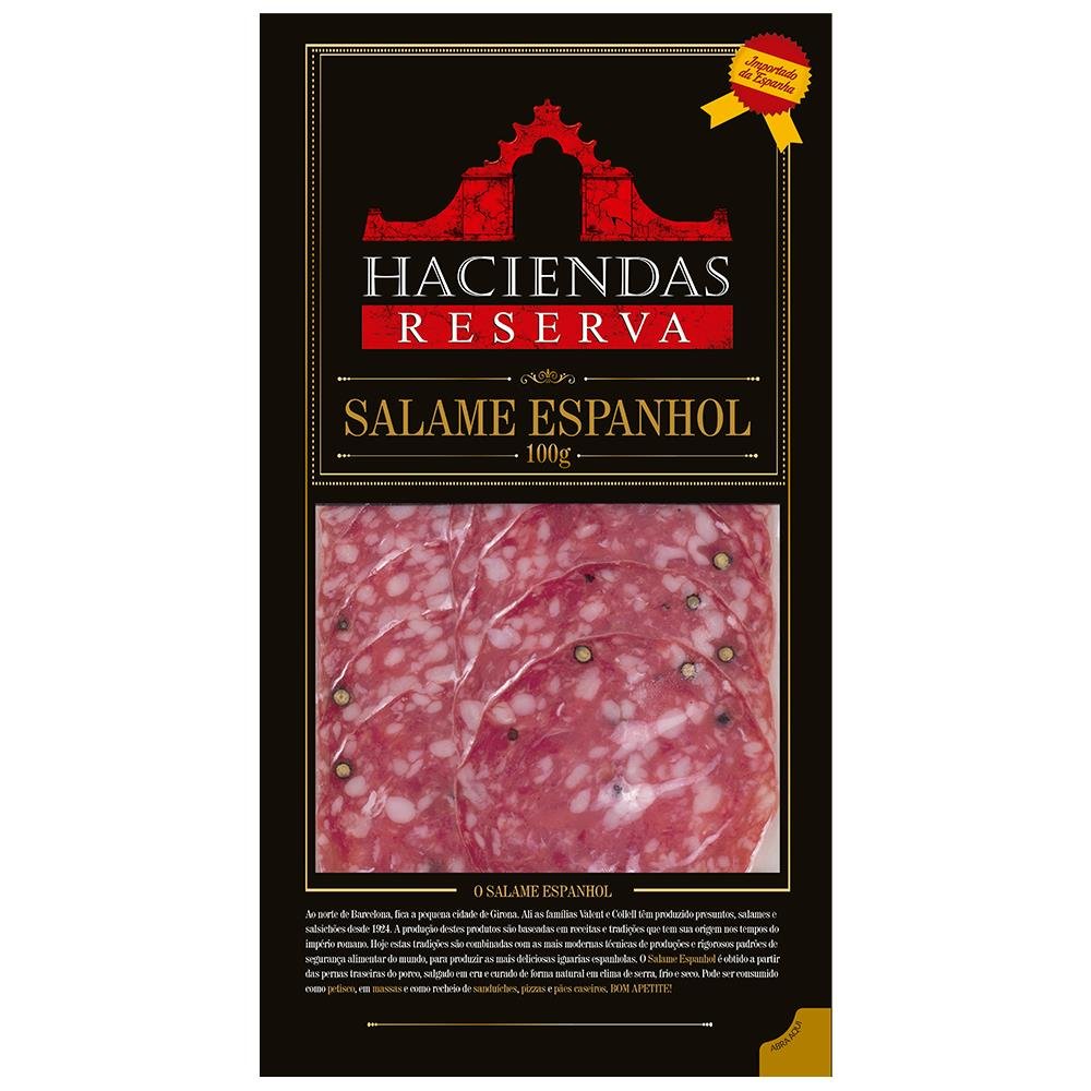 Salame Espanhol Fatiado Haciendas Reserva 20x100g