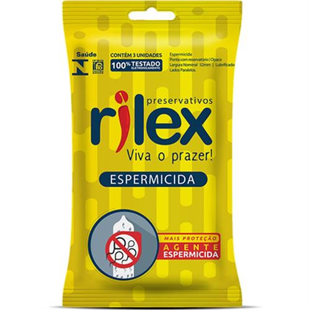 Preservativo Rilex Espermicida Com 3 Unidades - RILEX
