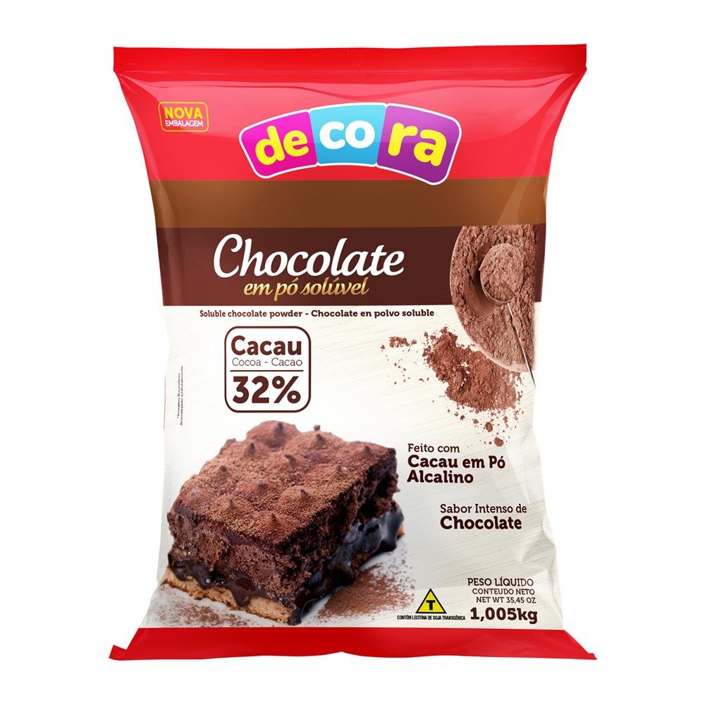 Chocolate Pó Solúvel 32% Cacau Decora 1,005kg
