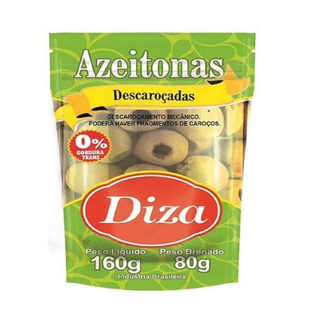 Azeitona Verde Sem Caroço Sache 80g - Caixa com 24 Unidades