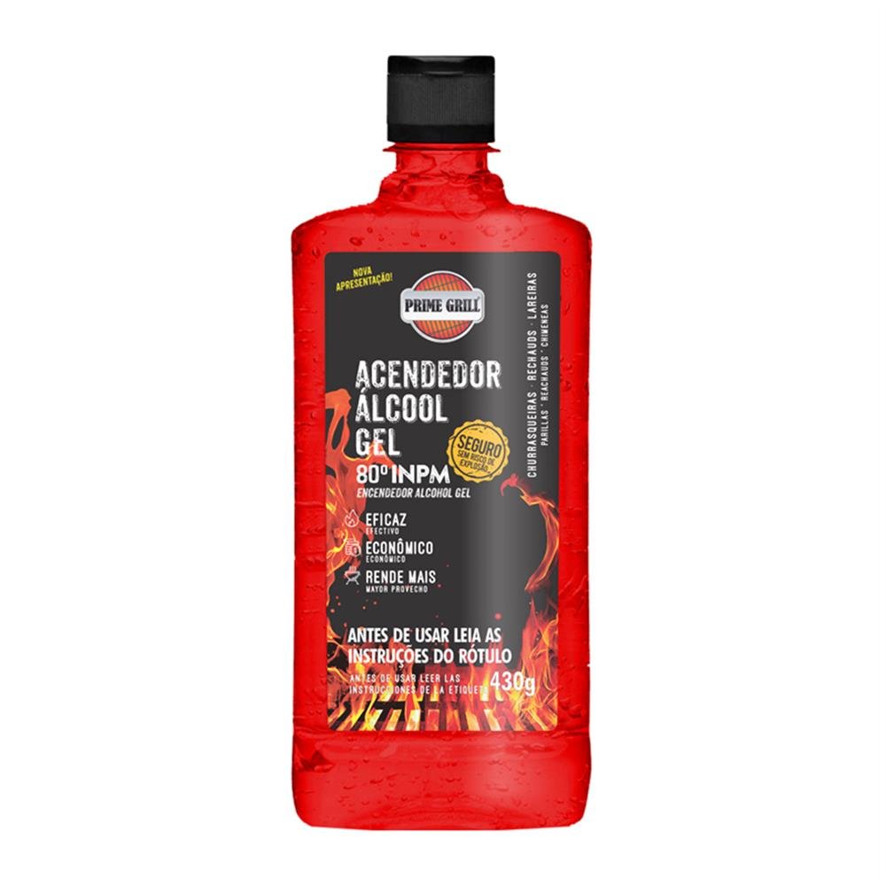 Acendedor Churrasqueira Alcool Gel 80 430Ml