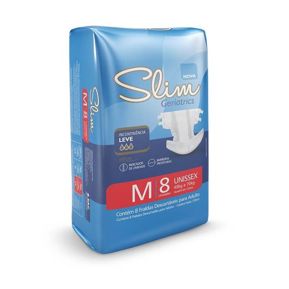 Fralda Geriatrica Slim M 1X8