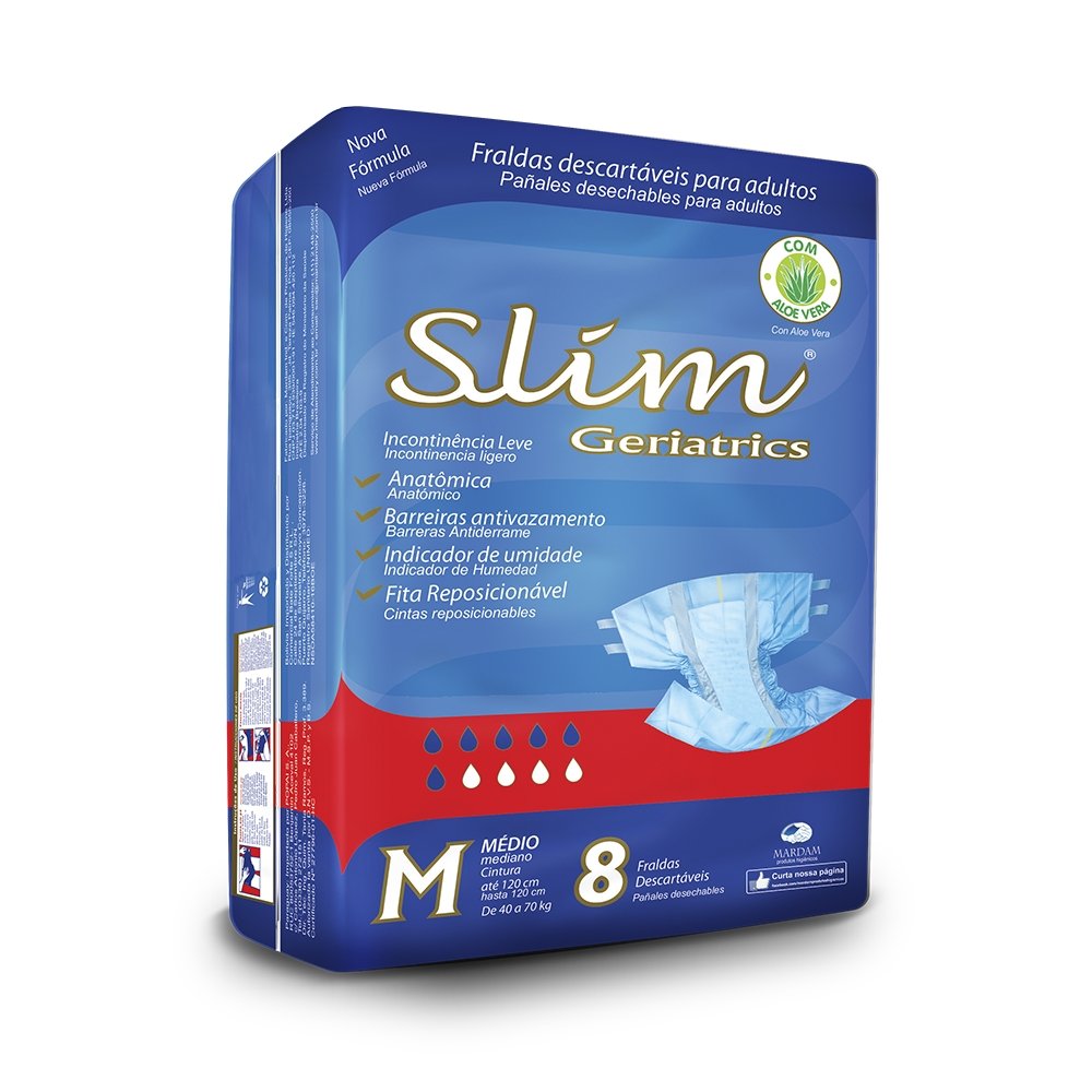 Fralda Geriatrica Slim M 1X8