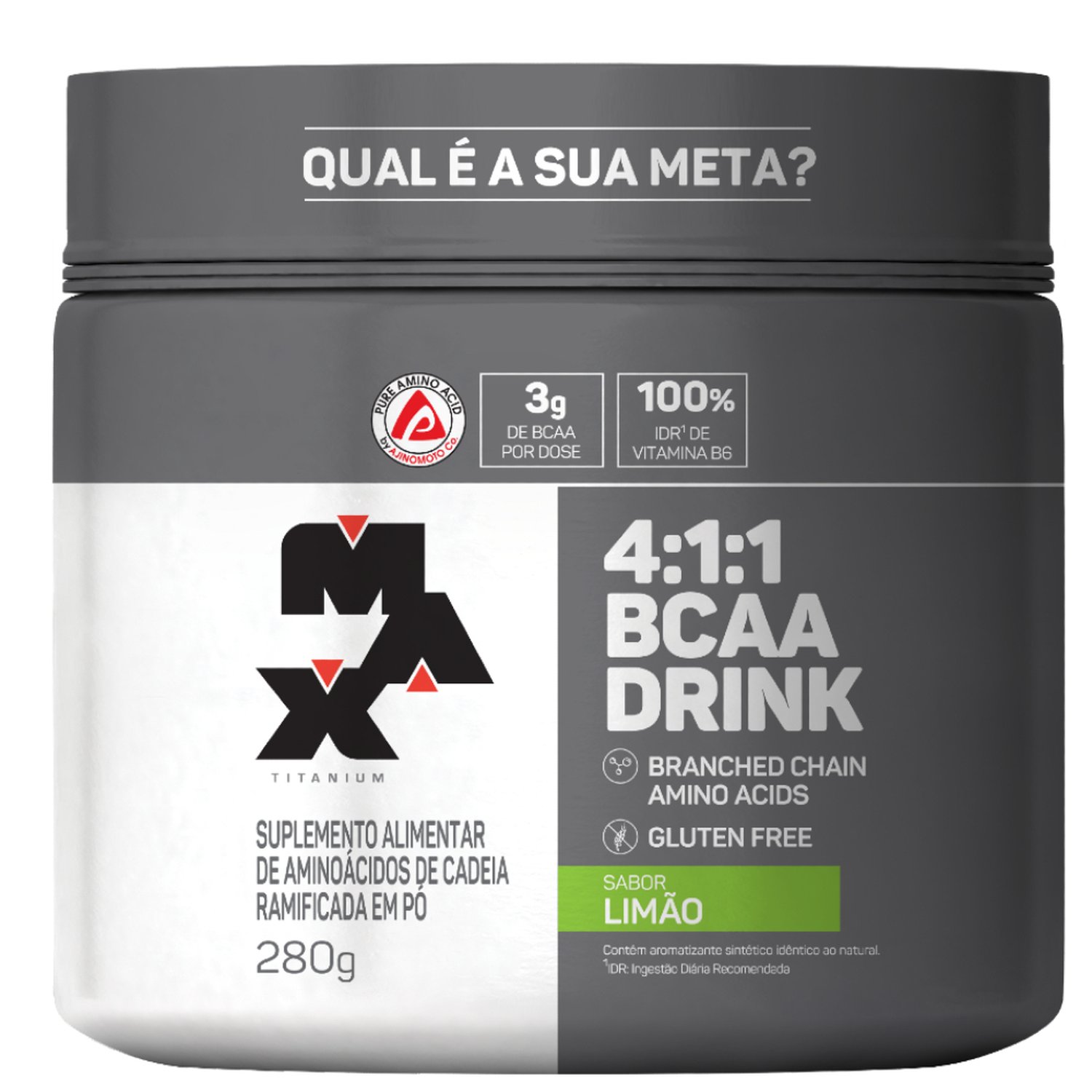Bcaa 4:1:1 Drink Limão Max Titanium 280g