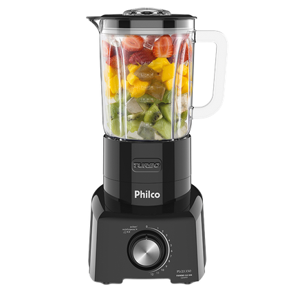 Liquidificador Philco PLQ1350 Turbo Glass em destaque central