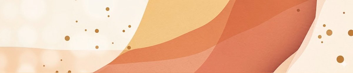 Fundo abstrato tons laranja e bege com texturas orgânicas e pontos dourados Maggi Profissional
