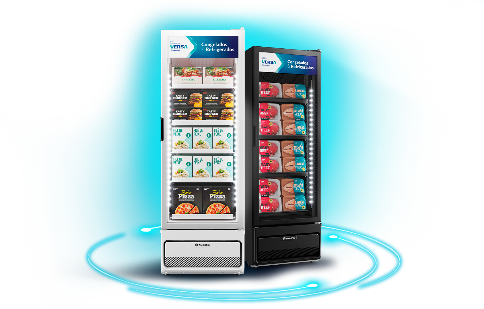 Freezer expositor Metalfrio Versa VM50 — vista frontal