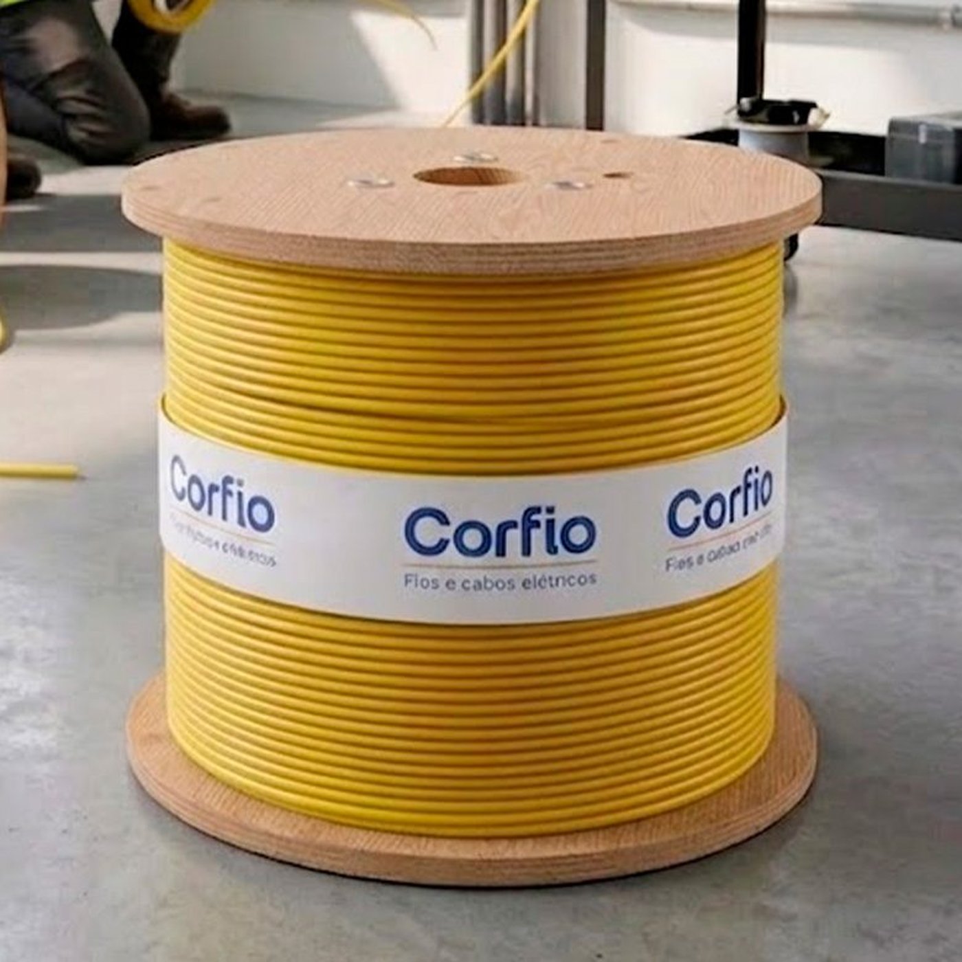 Bobina de 600 metros do Cabo Flexível Corfio 6,0 mm² amarelo 750 V